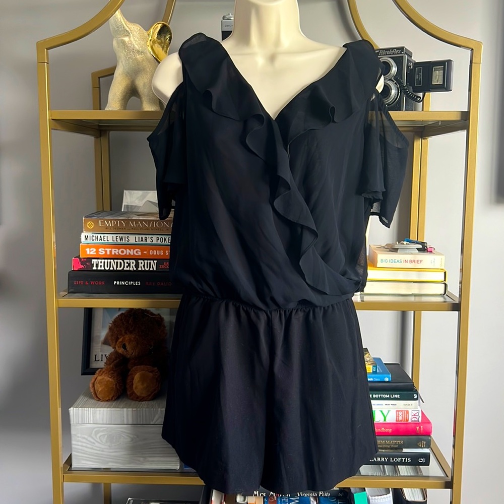 Black romper with POCKETS